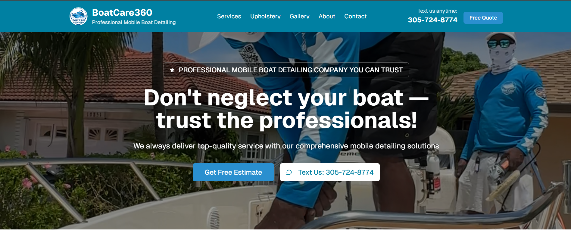 Landing page design